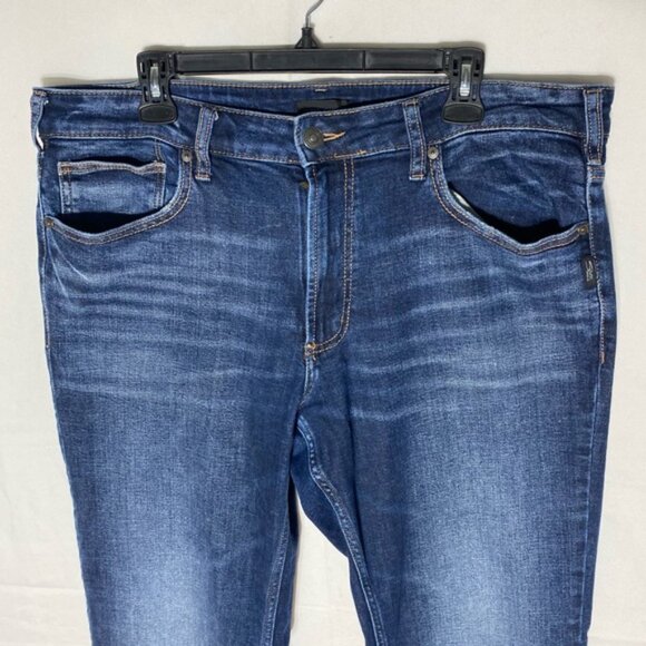Silver Jeans Zac Dark Wash Straight Leg Blue Jeans 38 - Picture 9 of 15